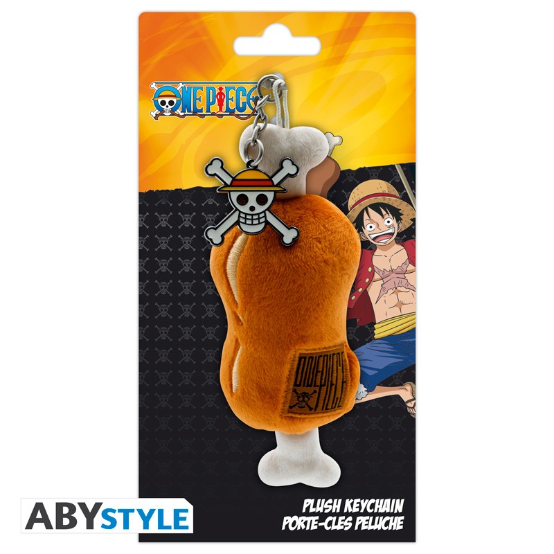 One Piece Luffy's Meat Skewer Keychain - Authentic Anime Collectible Accessory