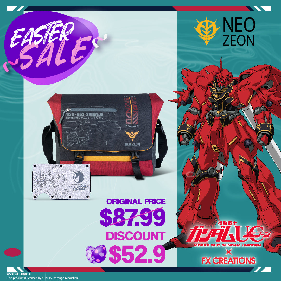 MSN-06S SINANJU Messenger Bag & RX-0 Card Case Bundle