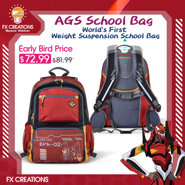 EVANGELION UNIT-02 - AGS School Bag(Medium)