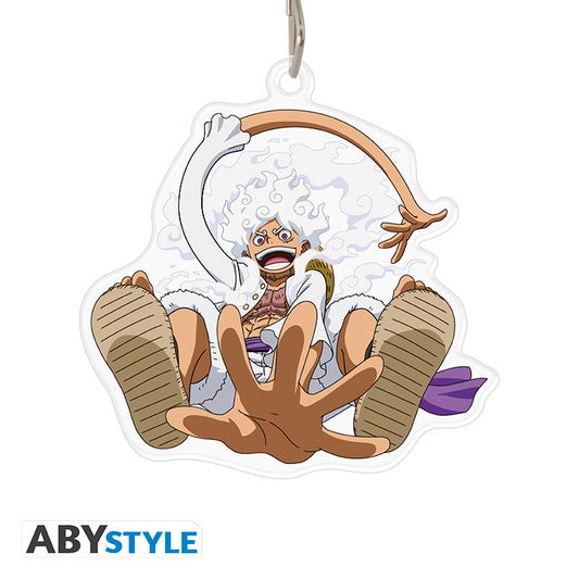 One Piece Luffy Gear Five Acrylic Keychain - Epic Anime Collectible Keyring