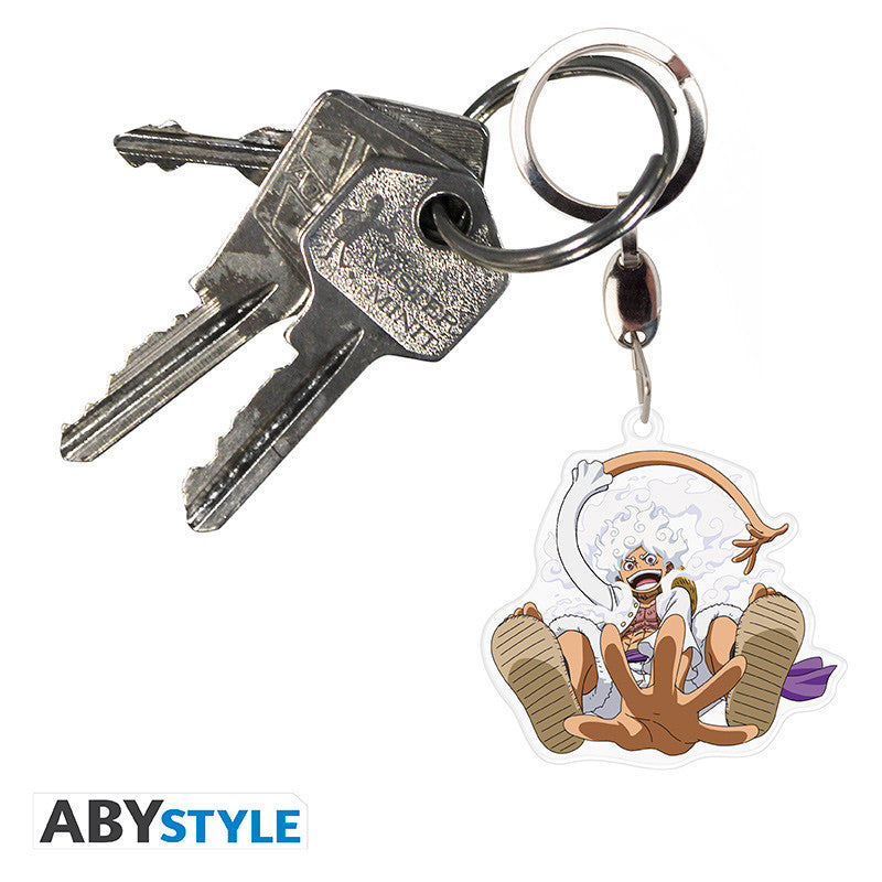One Piece Luffy Gear Five Acrylic Keychain - Epic Anime Collectible Keyring