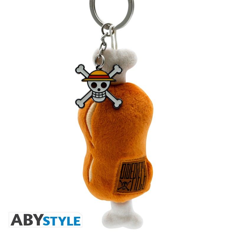 One Piece Luffy's Meat Skewer Keychain - Authentic Anime Collectible Accessory