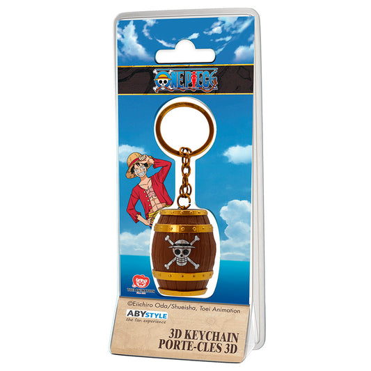 Official One Piece 3D Barrel Keychain - Durable Anime Collectible Key Holder Accessory