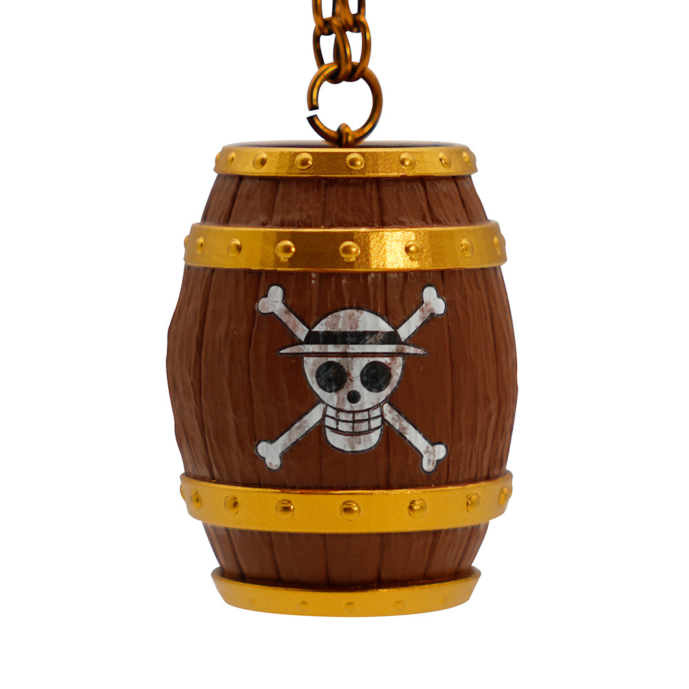 Official One Piece 3D Barrel Keychain - Durable Anime Collectible Key Holder Accessory