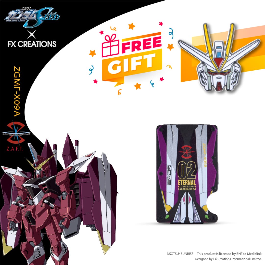 ZGMF-X09A JUSTICE GUNDAM Card Case(Free Pin Offer)