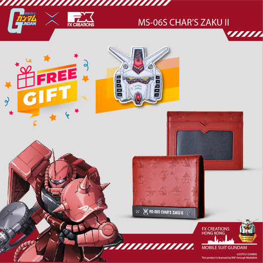 MS-06S CHAR'S ZAKU II LEATHER CARDHOLDER(Free Pin Offer)