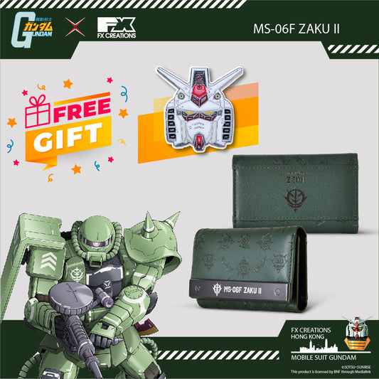 MS-06F ZAKU II LEATHER KEY WALLET(Free Pin Offer)