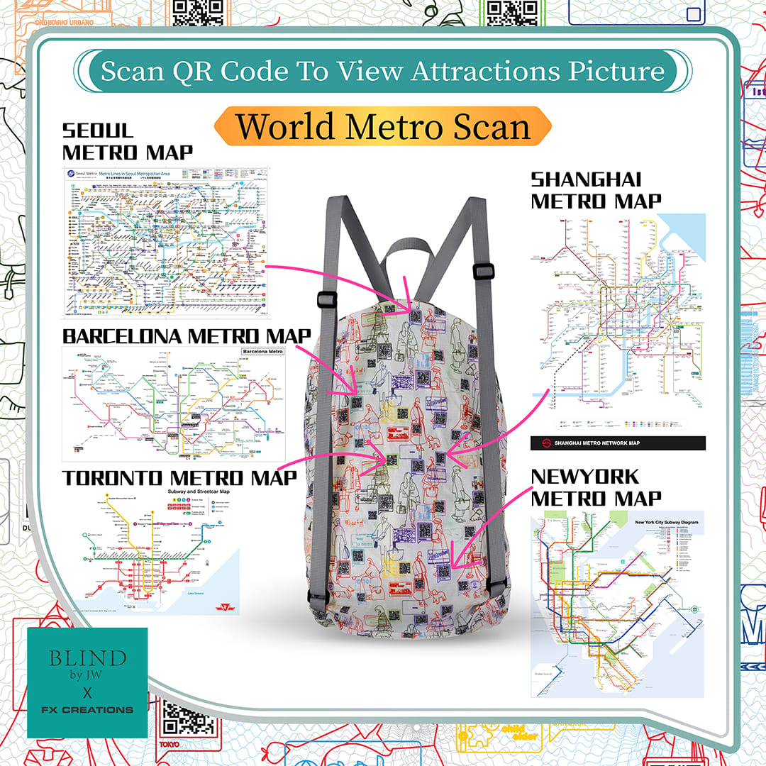 SUPERFOLD Travel Pack - World Metro Scan(Large)