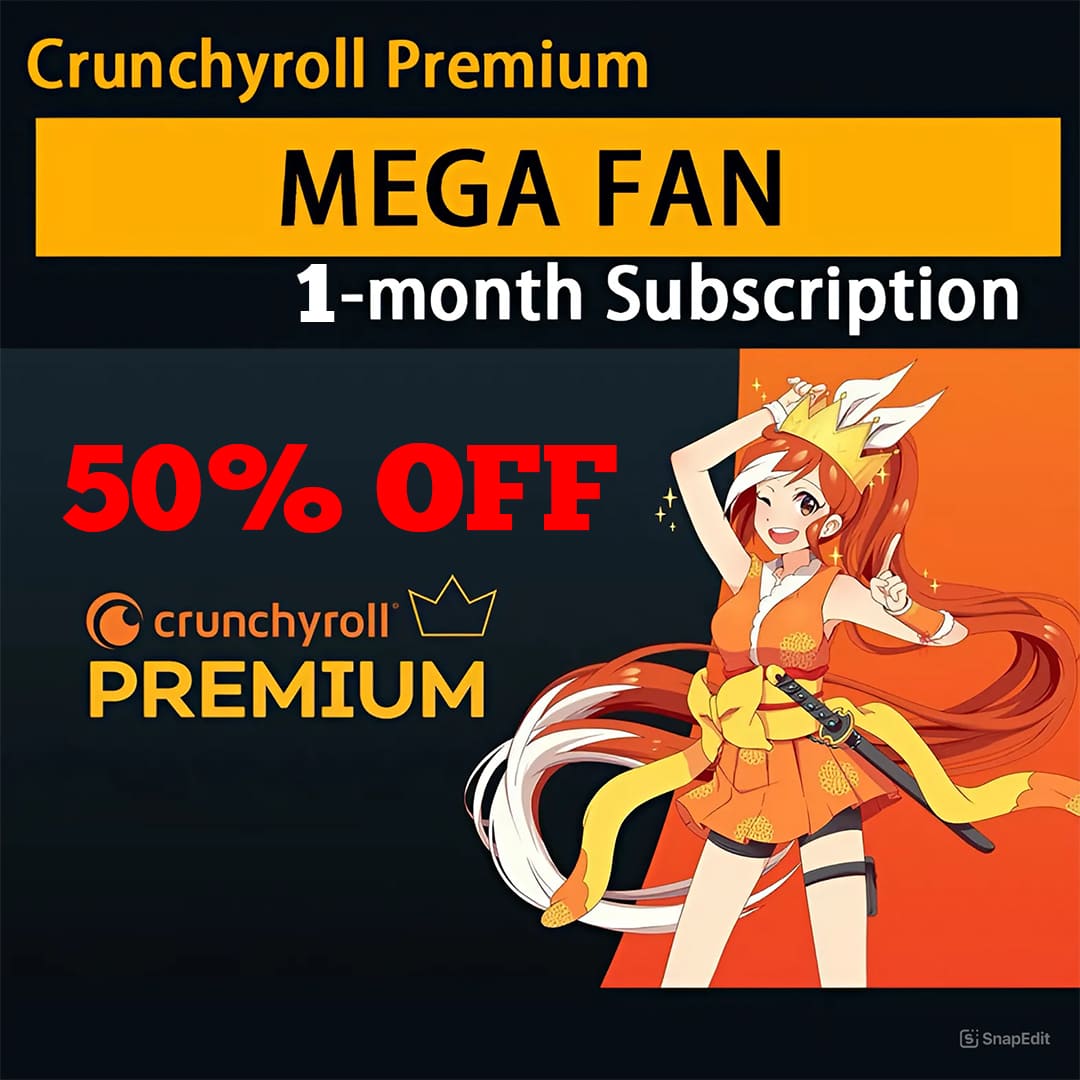 Crunchyroll Mega Fan 1 Month Subscription(50% OFF)