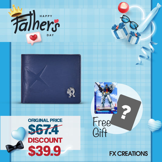 RX-78-2 GUNDAM – LEATHER SHORT WALLET (Free Magnetic Card)