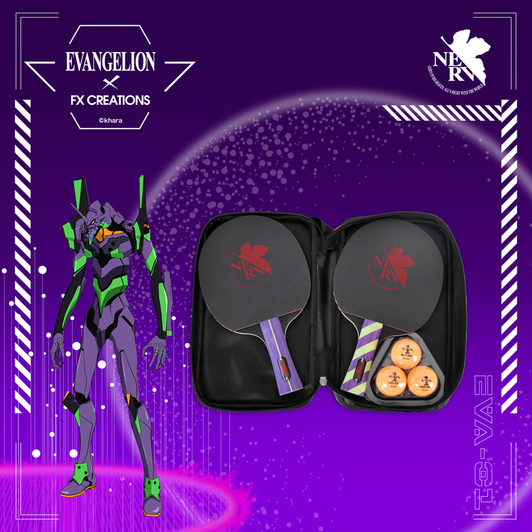 EVANGELION Unit-01 Ping Pong Paddle Set