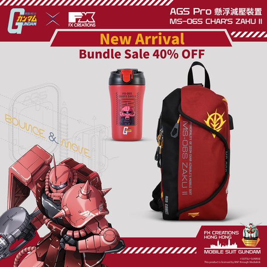 MS-06S CHAR'S ZAKU II SLING BAG & WATER BOTTLE BUNDLE