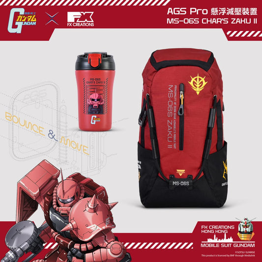 Conjunto Completo MS-06S CHAR'S ZAKU II: Mochila y Botella de Agua