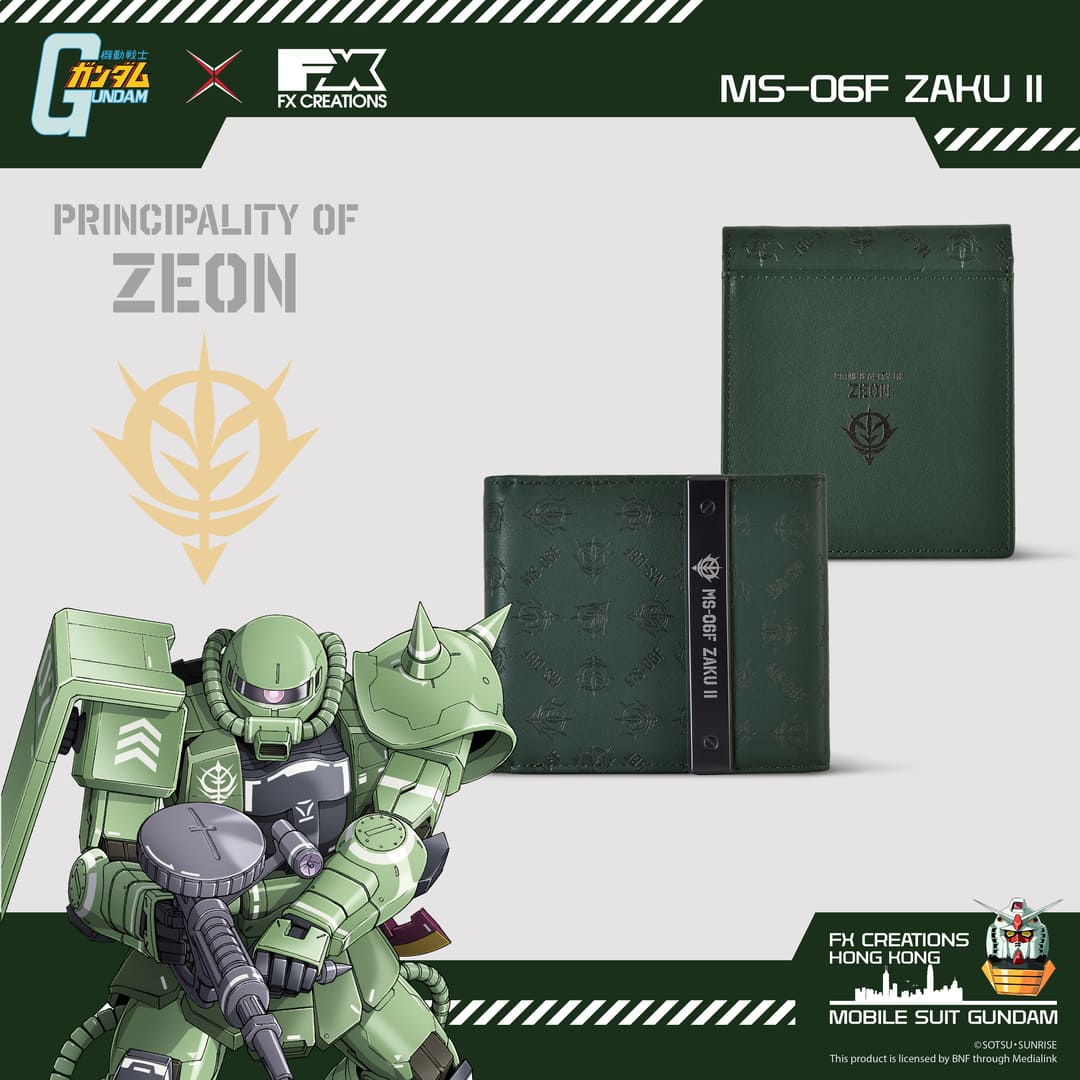 MS-06F ZAKU II LEATHER BI-FOLD WALLET