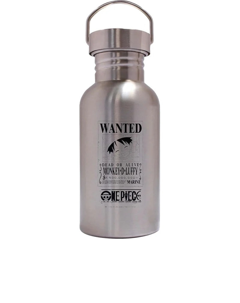 Official One Piece Luffy Wanted Poster 500ml Stainless Steel Insulated Water Bottle