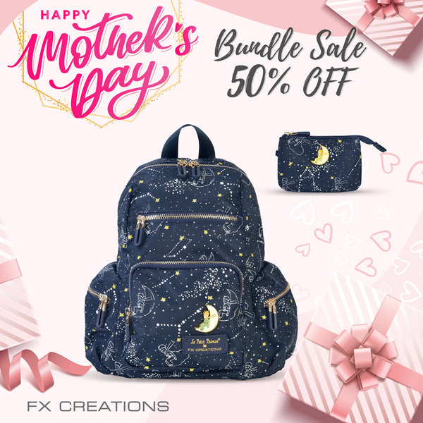 The Little Prince Starlight Mini Backpack & Pouch Bag Bundle