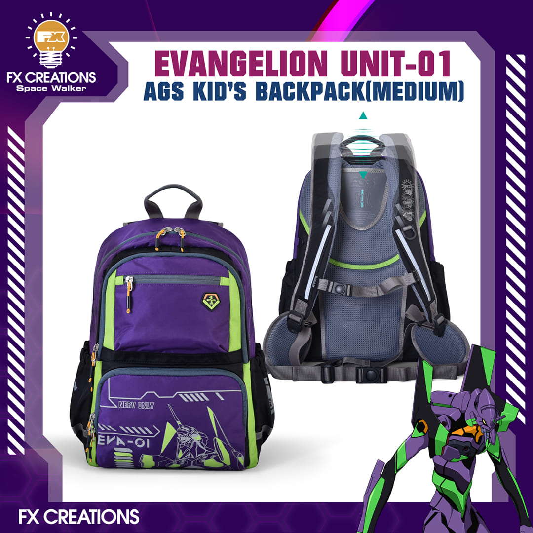 EVANGELION UNIT-01 - AGS KID'S BACKPACK(Medium) BUNDLE TRAVEL PACK