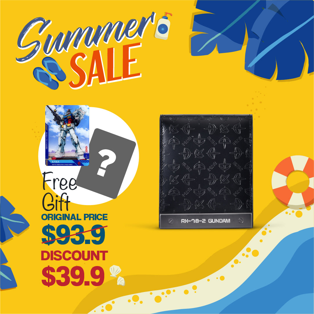 RX-78-2 GUNDAM LEATHER BI-FOLD WALLET - DARK EDITION (Free Magnetic Card)