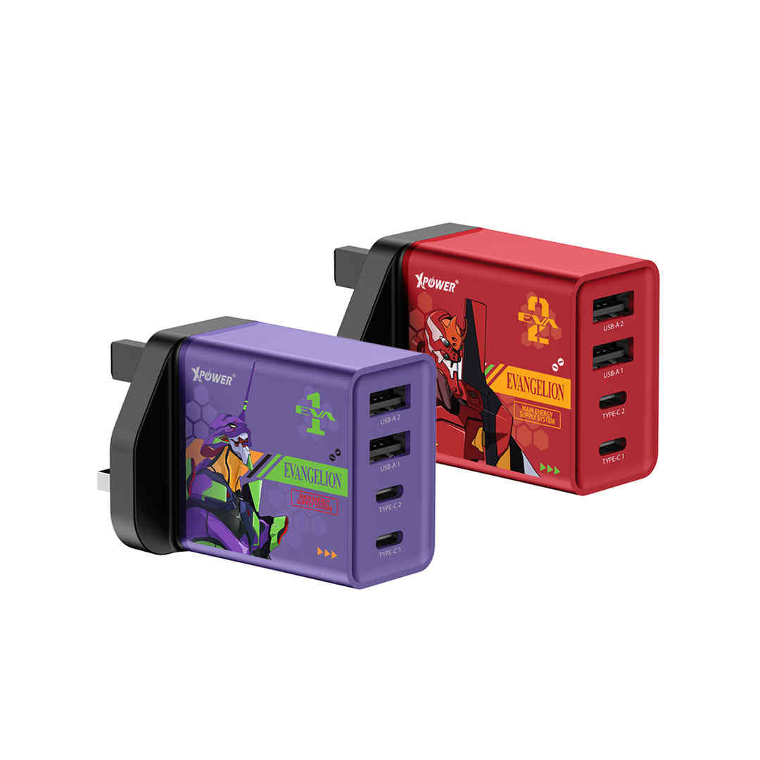 Cargador de Pared Mini EVANGELION 30W 4 Salidas PD3.0