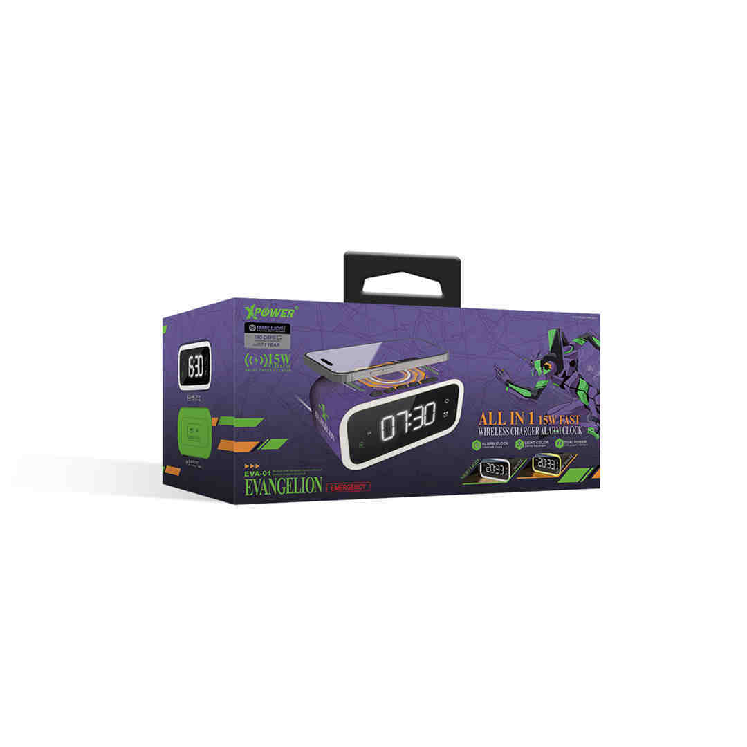 EVA-01 All In 1 15W Wireless Charging Alarm Clock